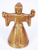 Angyalkás bronz csengő / Bronze bell 10 cm
