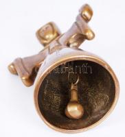 Angyalkás bronz csengő / Bronze bell 10 cm