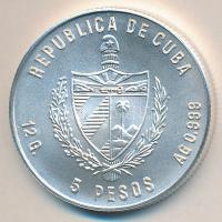 Kuba 1981. 5P Ag "Pinta" T:BU Cuba 1981. 5 Pesetas Ag "Columbus ship - Pinta" C:BU