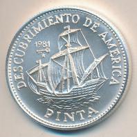 Kuba 1981. 5P Ag "Pinta" T:BU
Cuba 1981. 5 Pesetas Ag "Columbus ship - Pinta" C:...