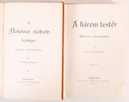 Herczeg Ferenc: A három testőr, A dolovai nábob lánya. Bp., 1894 Singer és Wolfner. Aranyozott gerin...