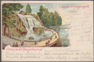 1899 Budapest XIII. Margitsziget, Margit forrás, litho, s: Geiger (EK)