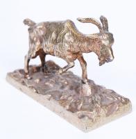 Kecske réz figura, jelzés nélkül, h:12 cm, m:9 cm /
Copper goat