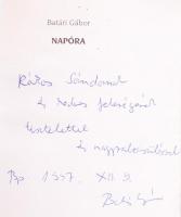 Batári Gábor: Napóra földiektől égieknek. Dedikált! Bp., 1997 Litera