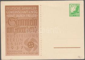 1937 Philatelic Expo Berlin 'Deutsche Sammlergemeinschaft' NS propaganda, Luftpost Ga.