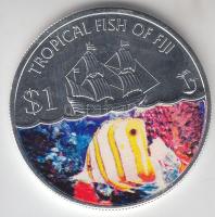Fiji szigetek 2009. 5$ "Trópusi halak / Damsel fish" multicolor CuNi T:1 Fiji Islands 2009. 5 Dollars "Tropical fish of Fiji / Damsel fish" multicolour CuNi C:Unc