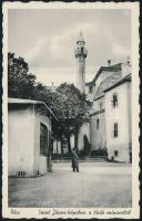 Pécs Szent János kápolna, török minaret, 'Horthy 1943' So. Stpl