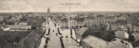 Kiskunfélegyháza Korona Szálloda, Frankl Ede kereskedése, panorámalap (b)