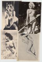 1940-1980 4 db különféle erotikus fotó, 14×9 cm