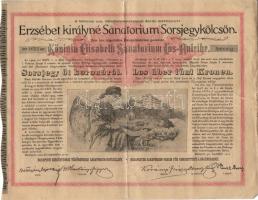 1904. "Erzsébet királyné Sanatorium Sorsjegykölcsön" sorsjegye 5K-ról (5x) T:3,3-