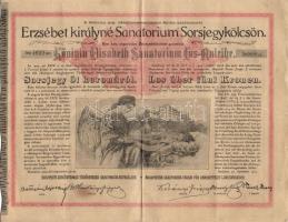 1904. "Erzsébet királyné Sanatorium Sorsjegykölcsön" sorsjegye 5K-ról (5x) T:3,3-
