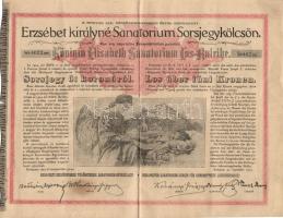 1904. "Erzsébet királyné Sanatorium Sorsjegykölcsön" sorsjegye 5K-ról (5x) T:3,3-
