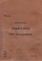 1943. "Bőrerős Háztartási Jegyóvó-tárca" éves naptárral T:II-