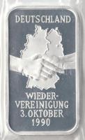 Svájc 1990. "Németország újraegyesítése" Ag befektetési nemesfémtömb (1oz./0.999) T:PP Switzerland 1990. "German reunification" Ag precious metal array (1 ounce/0.999) C:PP