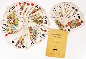 1930 Komplett Piatnik tarokk kártya és A Tarokkjáték szabályai című füzet