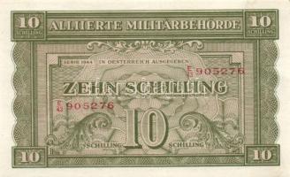 Ausztria/Szövetséges katonai megszállás 1944. 10Sch (2x) T:I-,II Austria/Allied Military Authority 1944. 10 Schilling (2x) C:AU,XF