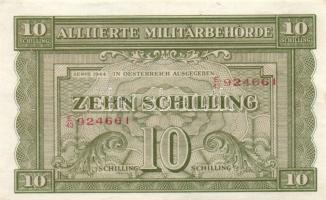 Ausztria/Szövetséges katonai megszállás 1944. 10Sch (2x) T:I-,II
Austria/Allied Military Authority 1...