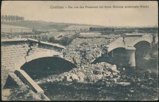 Conflans destroyed bridge in WWI (EK)