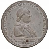 Olasz Államok / Pápai Állam 1782. "VI. Pius Pápa Bécsi látogatása" Sn emlékérem (28.61g/44.85mm) Szign.: Johann Leonhard Oexlein (1715-1787) T:2,2- R! Italy / Papal States 1782. "The Visit of Pius VI in Vienna" Sn commemorative medallion. "PAPA PIVS SEXTVS FAMA SVPER AETHERA NOTVS - PEREGRINVS APOSTOLIC VIENNAE MENSE MART 1782 / REDIVIVI" Sign.: Johann Leonhard Oexlein (28.61g/44.85mm) C:aXF R!