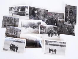 1956 tavasz-nyár 12db katonai fotó egy díszőrségben katonai szolgálatot teljesítő szerzőtől, dátumokkal, képmagyarázatokkal