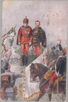 Geiger: Homage of army, Franz Joseph and Charles IV, propaganda (EK)