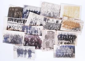 1910-1930 21db katonai fotólap csoportokról, klf egyenruhákkal /  Military photo postcards