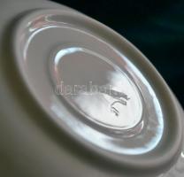 Herendi teás csésze és csészealj párban, fehér mázas, jelzett mélynyomásos, hibátlan