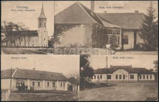 Verseg Hangya, katolikus templom, plébánia és iskola
