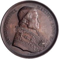 Olaszország / Pápai Állam 1854. "IX. Piusz Pápa / A kolerajárvány miatt tett kórházi látogatása emlékére" Br emlékérem. Szign.: Pietro Girometti (35.71g/43.37mm) T:1- Italy / Papal States 1854. Commemorative Br medallion of Pope Pius IX and the visit to hospital during the cholera epidemic. "PIVS IX PONTIFEX MAXIMVS ANNO X / AD SANCTI SPIRITVS LVE LABORANTES INVISIT XI KAL SEPT A MDCCCLIV" Sign.: P. GIROMETTI F. (35.71g/43.37mm) C:AU