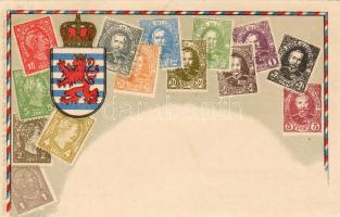 Luxemburg bélyegei hosszúcímzéses litho