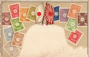 Japán bélyegei hosszúcímzéses litho