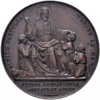 Olaszország / Pápai Állam 1854. "IX. Piusz Pápa / Az első árvaház alapítása Rómában" Br em...