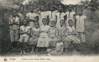 Mongo schoolchildren in Congo, Mission d' Ikao (fa)