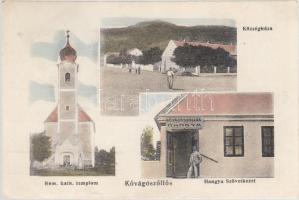 Kővágószőlős Hangya szövetkezet, községháza, katolikus templom