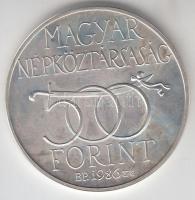 1986. 500Ft Ag "Budavár visszavétele 1686" T:BU