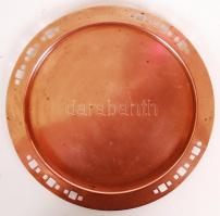 cca 1920 Art deco vörösréz cigarettázókészlet / 
Art deco copper smoking accessories set