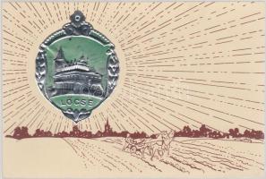 Lőcse town hall, commemorative postcard Emb.