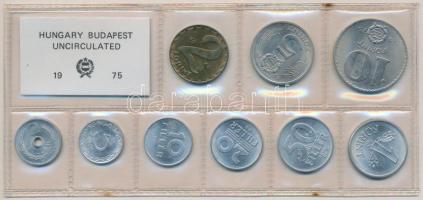 1975. 2f-10Ft 9db klf érmés forgalmi sor fóliatokban T:1