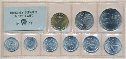 1978. 2f-10Ft 9db klf érmés forgalmi sor fóliatokban T:1