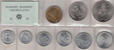 1981. 2f-10Ft 9db klf érmés forgalmi sor fóliatokban T:1