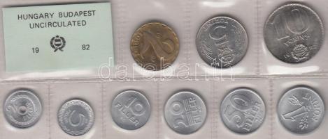 1982. 2f-10Ft 9db klf érmés forgalmi sor fóliatokban T:1