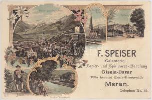 Meran, F. Speiser's advertisement litho (non pc)