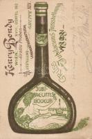 1898 Henry Bondy's Jubilaeums liqueur, Vienna Expo litho