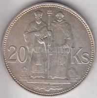 Szlovákia 1941. 20K Ag "Cirill és Metód" T:2 Slovakia 1941 20 Korun Ag "St. Kyrill and St. Methodius" C:XF