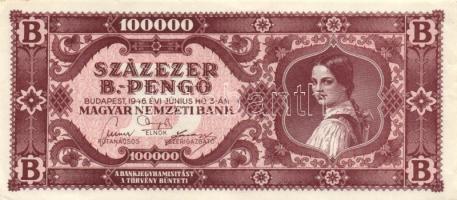 1946. 100.000BP (2x) színváltozatok, T:II hajtatlan