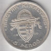 1938. 5P Ag "Szent István" T:2