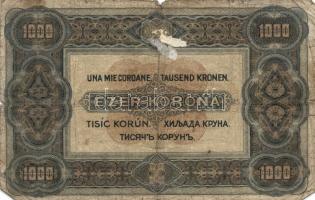1920. 1000K "Orell Füssli Zürich" + 1923. 1000K "Magyar pénzjegynyomda Rt." T:II...