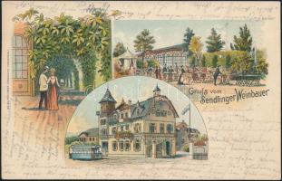 München Sendlinger Weinbauer restaurant litho