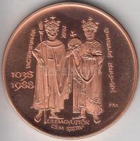 Fritz Mihály (1947-) / Szabó Géza (1939-) 1988. "MÉE Szeged / A Szent Jobb Szegeden" aranyozott Br emlékérem (42,5mm) T:PP