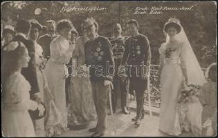 Franz Joseph at the wedding of Charles IV and Zita